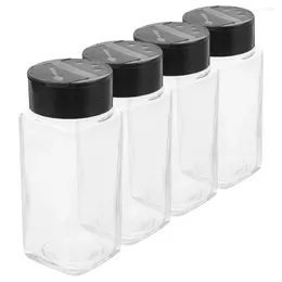 Conjuntos de louça 4 pcs Castor Tempero Recipiente Sal Terrário e Pimenta Titular Vidro Shakers Multiuso Ouro