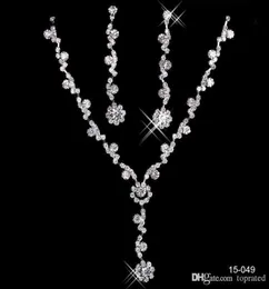 15049 Cheap Bridal Jewelry Necklace Alloy Plated Rhinestones Pearls Crystal Jewelry Set for Wedding Bride Bridesmaid 4805432