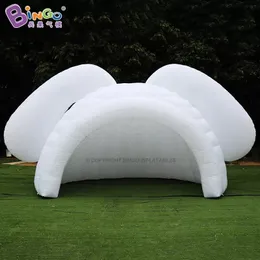 Großhandel Exquisite Handwerk Werbung Schlauchboote 7,8 x 4,3 x 3,9 mH Kaninchenkuppelzelt Spielzeug Sport luftgeblasenes weißes Iglu-Messezelt für Outdoor-Event-Party-Dekoration