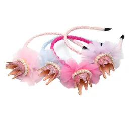 Ragazza carina Corona Fascia per capelli Moda Bambini Principessa Fiore Hairwear Nastro per bambini Fascia per bambini Accessori per capelli per feste ZWL4293183252