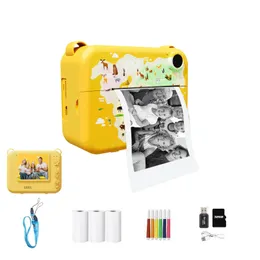 Digitale Kinderkamera Pografie Sofortdruck Po Kindervideorecorder Mini-Thermodrucker Videopädagogisches Geburtstagsgeschenk 240123