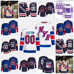 Artemi Panarin Adam Fox Nova York Hóquei Jersey Mike Gartner Alexis Lafreniere Kaapo Kakko Jacob Trouba Vincent Trocheck Custom Stitched StadiumSerie Jerseys