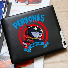 Mona portfel Persona torebka Morgana Cartoon Photo Money Bag Casual Leather Billfold Print Notecase