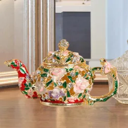 Bolsas de jóias caixa esmaltada porta-trinket portátil caso ornamento colecionável para brincos pingentes encantos