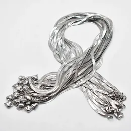 Toptan 4mm paslanmaz çelik yılan zinciri kolye ipi 40cm5cm zincir ıstakoz tokası DIY mücevher aksesuarları 20 50pcs/lot 240202