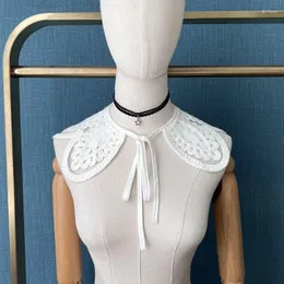 Laços coreanos camisa colar falso xale para mulheres destacável vestuário acessório removível neckwear falso fuax cols