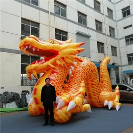 wholesale 10mL (33ft) with blower Giant Inflatable Chinese Dargon Inflatable Dragon Dino for Inflatables Decoration