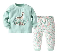Çocuk 2 adet yürümeye başlayan çocuklar için pijamalar set pijamalar küçük kızlar pijama çocukları geceleme çocuk pijama çocuk iç çamaşırı bebekler s8341780