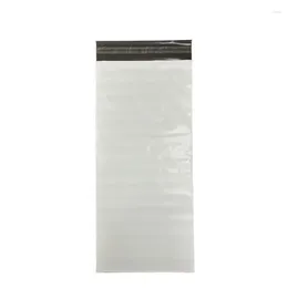 أكياس التخزين 50pcs/حزمة الظروف البلاستيكية لوجستيات صريحة الحجم الطويل الحجم الثخانة حقيبة ساعي حقيبة تخصيص التغليف بالألوان البيضاء