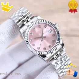 완전 숙녀 시계 자동 기계식 시계 31mm 28mm 스테인레스 스틸 스트랩 다이아몬드 손목 시계 방수 방수 디자인 Montre De Luxe Wristwatches 선물 ES