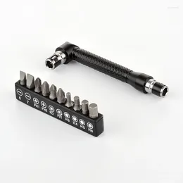 مجموعة مفك البراغي المصغرة Mini Portable L. مقبض الشكل و Bit Pocket Size Repair Tool 1/4 "Double End Screw