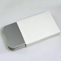 500pcs Home Organization Empty Packaging Boxes Silver Metal Tin Box For Oil Lighter Gift Set Case Tinplate Container 8x6x2cm Storage Cases