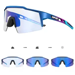 Kapvoe Pochromic Cycling Okulary przeciwsłoneczne Mężczyzn Kolarstwo Glasse Kobiety szklanki rowerowe UV400 Outdoor Sunglasses240129