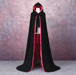 Cloak z kapturem aksamitny satynowy aksamitny płaszcz z kapturem Cape Medieval Renaissance Costume Larp Halloween fantazyjna sukienka aksamitna cosplay Cl7564881