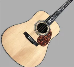 Solid Guitar Spruce Top Custom, Ebony Fingerboard and Bridge, High Quality, Acoustic Guitar D45, 39