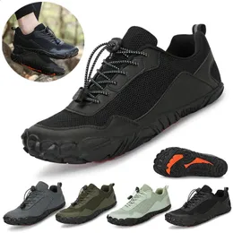 Män barfota vandringskor andas utomhus sport klättring sko vandring sneakers non-halp comfort man casual jogging skor 240202