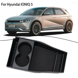 Bilarrangör Black ABS ARMREST LAGRING BOX Stuffa städningsfodral för Hyundai Ioniq 5 2024 Interiörstillbehör
