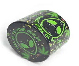 Newest Printing Herb Grinder Alien Pattern 4 Layers 50mm Diameter Zinc Alloy Metal Tobacco Herbal Grinders CNC Teeth filter9803700