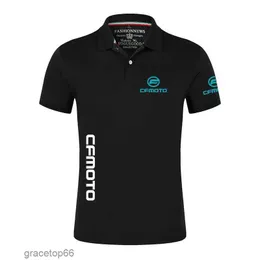 Polos masculinos Cfmoto 2022 Mens Nova Impressão em Cor Sólida Esportes Secagem Rápida Respirável Camisas Business Casual Shorts Manga Camisetas Tops YWJF