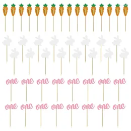 Abastecimento festivo KX4B 48pcs Toppers de bolo Páscoa para garoto menino de menina festa de aniversário decorações DIY