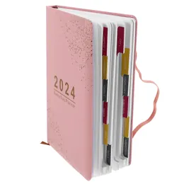 2024 Agenda Book Writing Paper Notepad Schema årliga planerare Notepads dagliga planering 240119