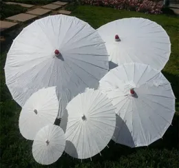 مظلات الورق البيضاء الكاملة زفاف الزفاف المظلات على الطراز الصيني المصغر حرفة المظلة DIY Painting8993505