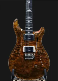 Custom 24 Pattern Thin Flamed Maple Top Yellow Tiger Electric Guitar