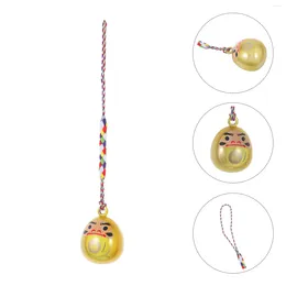 Keychains Lanyards For Keys Dharma Bell Pendant Japanese Mini Daruma Fu Character Wristlet Strap Women Car Ornament Miss