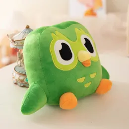 Kawaii Green Duolingo Baykuş Peluş Oyuncak Duo Plushie of Owl Karikatür Anime Bebek Yumuşak Doldurulmuş Hayvan Çocuk Doğum Günü Hediyesi 240202