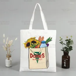 Torby na zakupy Gilmore Girls Cartoon Luke's Dinner Canvas Tote Bag eco ramię kobiety składany kupujący