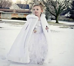 Winter Kids039S Cloak Faux Fur Girl039S Long Cape Xmas Kids Wraps ذات جودة جيدة مع يد دافئة كاملة 86897728869258