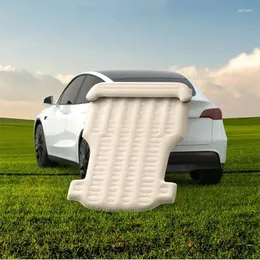 Araba koltuğu Tesla için Şişme Hava Yatağı Örtüleri Model Y 2024 Taşınabilir Açık Kamp Yatağı Beyaz Pompa Aksesuarları