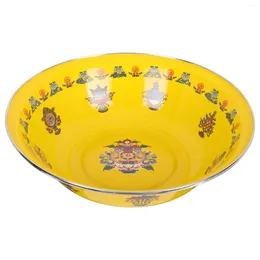 Dinnerware Sets Enamel Edge Basin Kitchen Washing Soup Gold Decor Bowl Retro Enameled Home Washbasin Kitchenware Utensils