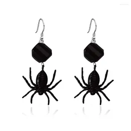 Kolczyki Dangle Exburtated Spider for Women Punk Vintage Crystal Ear Studs Akcesoria biżuterii Halloween Prezenty 2024 Trend