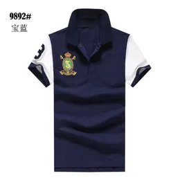 Estate Uomo Asia Taglia RL Big Pony 100% cotone Moda per il tempo libero Risvolto Top T-shirt da uomo Manica corta Elegante Classica Polo da cavallo Polo di lusso Designer Abbigliamento da golf 9892