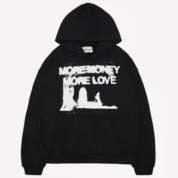 Vintage-Druck Hoodies Sweatshirts Pullover Kapuzenoberbekleidung Y2k Streetwear Zip Hoodie Goth Grunge Krorean Fashion Kpop Tops 240129