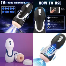 Masturbators Aircraft Cup Men Vibration and Sound Male Masturbation Electric Penile Exercise Equipment Poured Film Adult Sexual Products