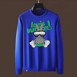 2024 Wiosna Jesienna postać Letter Drukuj Bluzy Man's Botton Pullover Fashion Jackets O Neck Długie rękawy męskie bluzy HSCGQ008