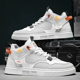 Weiße Retro-Männer vulkanisierte Schuhe Korea-Stil Sneakers Vielseitige bequeme Freizeitschuhe Mehrfarbige Plattform Herren-Skateboard 240119