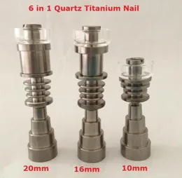Whole Enail Quartz TI Titanium nails domeless Grade2 10mm 16mm 20mm for E nail electric PID TC daber box4732397