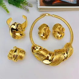 EMMA Frauen Mode Schmuck Set Trendy Große Halskette Ohrringe Sets Italienischen Stil Luxus Für Afrikanische Nigeria Lady Mama 240202