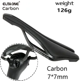 ELITAONE Bicycle Saddle 245139mm Ultralight 126g MTBRoad Bike Front Seat Mat Carbon Rail 77mm 240131