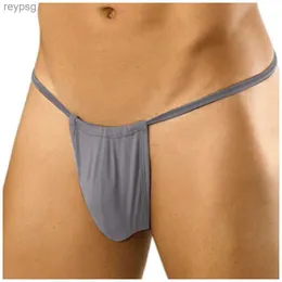 Briefs Panties Men T-back Thin Thong Low-waisted Underpants Sexy Comfortable Underwear Lingerie Exotic Sex Tangas Lenceria YQ240215