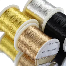 1Roll No Fade Copper Beading Wire Shapable Tarnish-Resistant Wire for DIY Bracelet Earrings Jewelry Making Craft Wholesale 240202