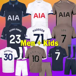 2024 Tottenaham Soccer Jerseys Kits Football Kits Son Maddison Kulusevski Romiseta Futbol Men Kids Spurs Kids Football Kits 23 24 Fans Player Version