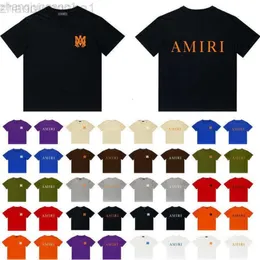 24SS 디자이너 Amris T 셔츠 Chao 브랜드 전면 및 뒷문 인쇄 캐주얼 힙합 하이 스트리트 목록 짧은 슬리브 반 소매 티셔츠