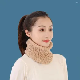 Шарфы с твердым цветом шарф уютная вязаная зима для женщин мягкая теплая шея с ветрозащитной эластичной дизайн тепло