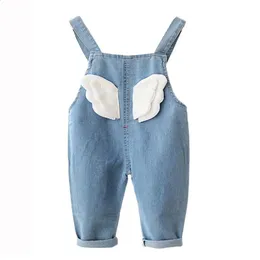 Baby Mädchen Overalls Kinder Casual Hosen Overall Kleinkind Kleinkind Denim Latzhose Kind Jeans Playsuit 240127