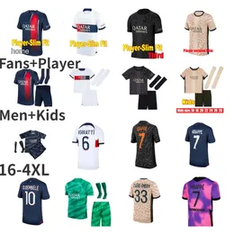 pSgSS 23 24 MBAPPE WIJNALDUM Fußballtrikot O DEMBELE Paris HAKIMI ASENSION Trikots de foot ICARDI VERRATTI Hernandez LEE KANG IN Herren Kinder UGARTE Fußballtrikot 16-4XL