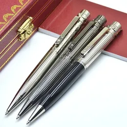 Classic Black Gold Silver Clip Luxury CT Ballpoint Pen Santos Series Ball Pens High Grade Writing Stationery Office Supplies 240124